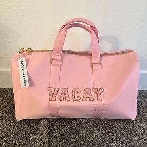 Stoney Clover Lane “Vacay” Duffle - Flamingo Pink